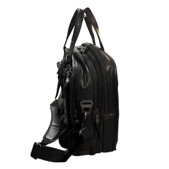 Tumi Black Genuine Leather Briefcase Bag - Picture 5 of 15